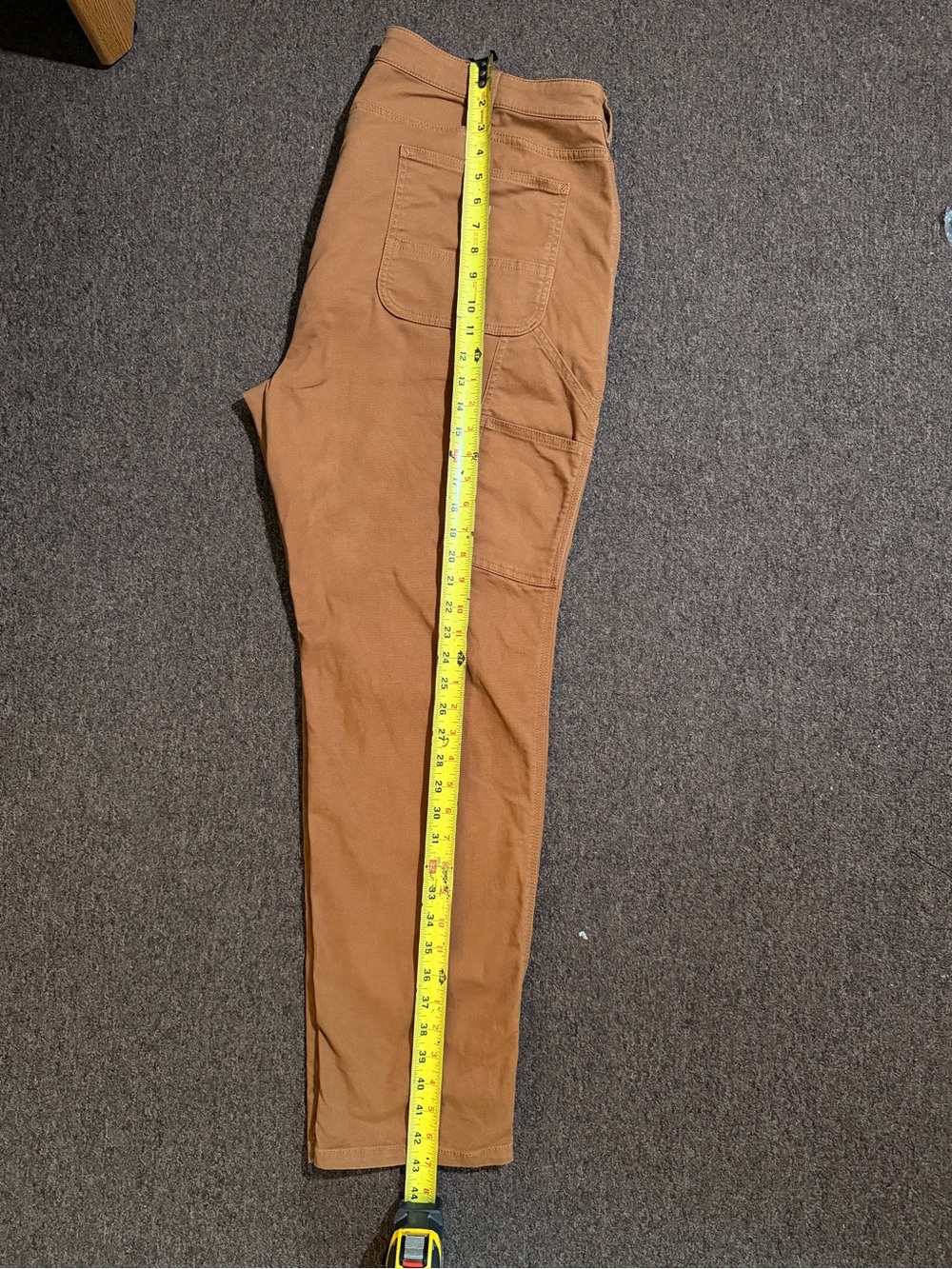 Carhartt Brown Work Pants with Pocket Patch - Picture 4 of 12